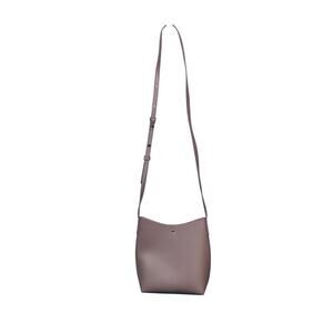 Anthropology Samara Peony Pink Vegan Leather Crossbody Bucket Bag